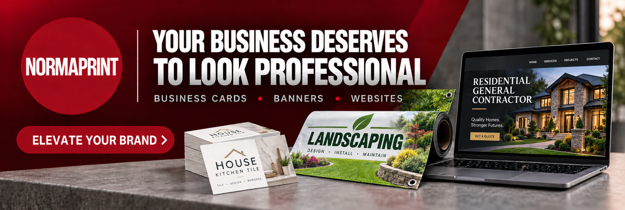 Normaprint — Business cards, banners and websites
